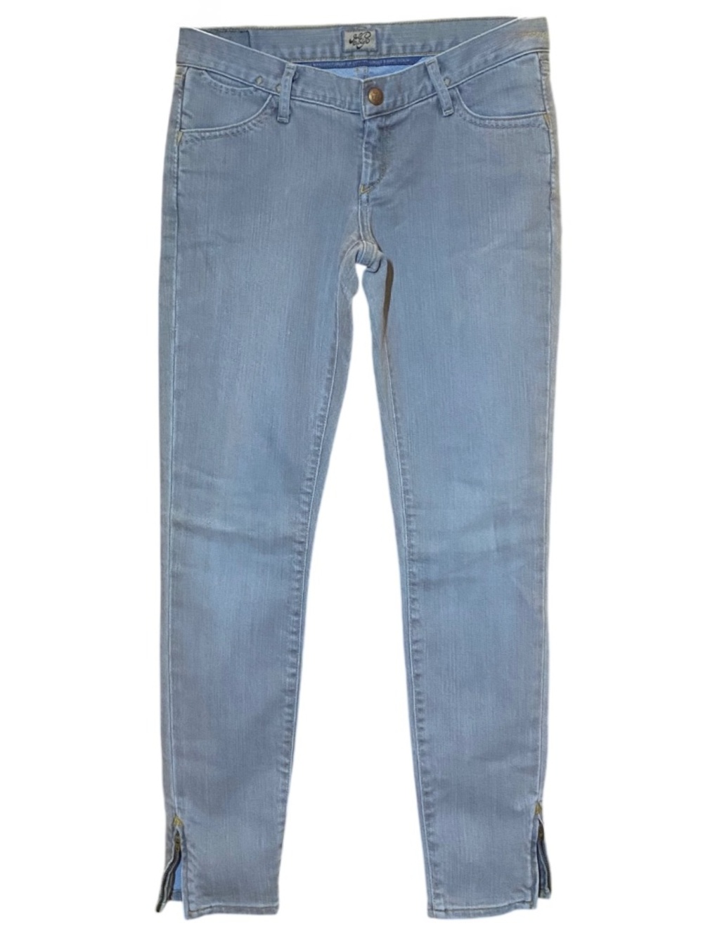 Goldsign Mystery Ankle Zip Skinny Jeans Y2K Archival Condor Gray Low Rise NWT 25